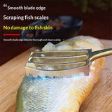 Fish Scaler Brush with Brass Serrated Sawtooth and Ergonomic Wooden Handle - Easily Remove Fish Scales Without Fuss Or Mess