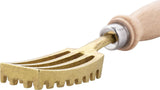 Fish Scaler Brush with Brass Serrated Sawtooth and Ergonomic Wooden Handle - Easily Remove Fish Scales Without Fuss Or Mess