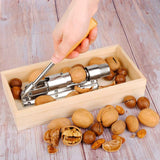 Nutcracker Heavy Duty Nut cracker Pecan Cracker Walnut Cracker Tool with Wood Box Bowl, Pecans, Hazelnuts