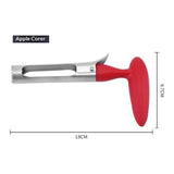 2pcs Apple Corer Tool - Easy to Use and Clean - Sturdy Apple Core Remover with Sharp Serrated Blades - Stainless Steel Corers for Apple and Pear - Core Fruits with Ease(Red)