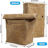 Waxed Canvas Lunch Bag – Reusable Insulated Paper Bag-Style Lunchbox for Adults – Leakproof & Durable Sack Lunch Box for Work, Picnic & Travel