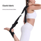 Foot and Calf Stretcher-Stretching Strap For Plantar Fasciitis, Heel Spurs, Foot Drop, Achilles Tendonitis & Hamstring. Yoga Foot & Leg Stretch Strap (Black)