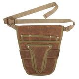 Garden Tool Belt, Brown, Multi-Pocket, Adjustable, Canvas, 28.5cm x 30cm, for Women Men Gardeners Florist