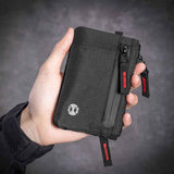 Zip Pouch Black Small Cash and Card Zip Wallet,Weatherproof Fabrics, Zipper, Pouch for Men Travel (black)