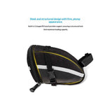 Bike Saddle Seat Bag – 1.2L Bicycle Saddle Bag Keep Bike Accessories – Bike Under Seat Pack for Essentials – Quick Release Bike Pouch – Reflective Stripes for Mountain Road Bikes
