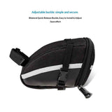 Bike Saddle Seat Bag – 1.2L Bicycle Saddle Bag Keep Bike Accessories – Bike Under Seat Pack for Essentials – Quick Release Bike Pouch – Reflective Stripes for Mountain Road Bikes