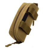 Eyeglasses Case Zipper Sunglasses Carrying Bag Nylon Men's Eyeglass Hard Box Cases with Clip,Spacious and Secure（khaki）