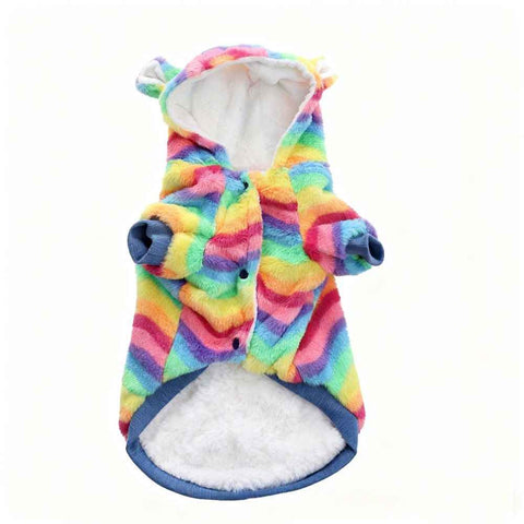 Dog Hoodie for Small to Large Dogs, Cats, Tie-dye Blue Pink Yellow Spiral Rainbow Spring Autumn Puppy Outfits Dog Cats Clothing - M