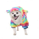 Dog Hoodie for Small to Large Dogs, Cats, Tie-dye Blue Pink Yellow Spiral Rainbow Spring Autumn Puppy Outfits Dog Cats Clothing - M