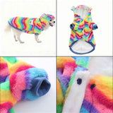 Dog Hoodie for Small to Large Dogs, Cats, Tie-dye Blue Pink Yellow Spiral Rainbow Spring Autumn Puppy Outfits Dog Cats Clothing - M