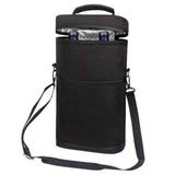 2 Bottle Leakproof Insulated Wine Tote Carrier Bag - Padded Cooler for Travel, Restaurants, Tasting, Parties, Great Gift for Wine Lovers (Only storage bag)