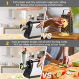 Electric Cheese Grater, 250W 5-in-1 Professional Cheese Grater Electric Vegetable Slicer, Electric Slicer Shredder for Veggies