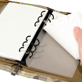 Padfolio Ring Binder of Loose-Leaf Paper, Weatherproof Notebook Cover, Notebook with Zippered for Folders, Cards Refillable Notepad(20.3*14*2.8cm, Only one laptop sleeves)