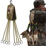 Waterfowl Non-Slip Leg Band Bird Hunting Game Strap with Leg Loop Style - Includes Heavy Duty Spring Clip and 8 Metal Cinch Rings