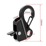 4pcs Stainless Steel Boat Fender Clips Quick Release Clips Boat Bumper Buoy Holders for Rail, Clamp on 5/8" Rope for Fastening Fender Lines, Ideal for Docking