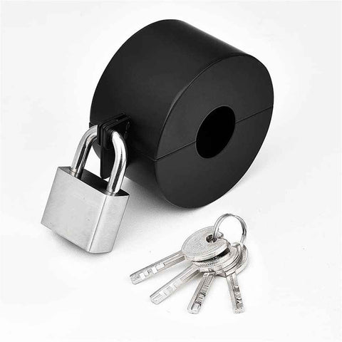 Metal Gate Valve Locking Device with Lock - Gas Valve Locks, Water Spigot Lock,Dia Valve Handles, Prevent Water Theft, Unauthorized Water Use (Black)