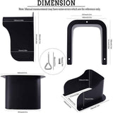 Ring Doorbell Cover Weatherproof, Large Metal Ring Doorbell Protector, Access Control Rain Cover, Outdoor Keypad Cover Protector, Ring Video Doorbell Waterproof Cover, Camera Doorbell Cover Black