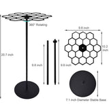 Rotatable Medal Hangers Display, Tabletop Medal Holder Rack Over 45+ Medals Capacity, Ideal for Sports Marathon Races Runners, Cheer, Gymnastics, Soccer, Softball - Easy Hanging Metal