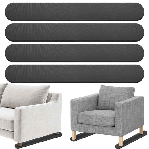 4 Pack Non-Slip Furniture Rail Pads for Recliners,Sofa,couches.Rubber Recliner Chair Floor Protectors,Pads to Keep Furniture from Sliding for Hardwood, Carpet, Marble Floor. 30''x4.5''