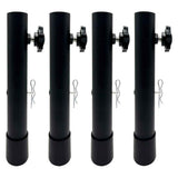 Table Leg Extenders for Folding Tables, Folding Table Legs Extensions for Straight and Bent Legs, Heavy Duty Steel 3 Levels Adjustable Folding Table Leg Risers, Raise Table Height