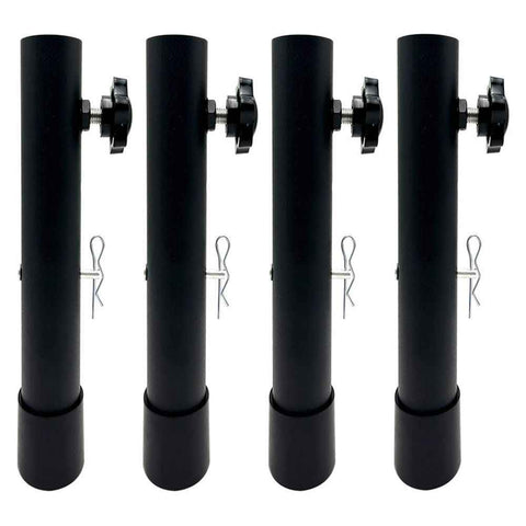 Table Leg Extenders for Folding Tables, Folding Table Legs Extensions for Straight and Bent Legs, Heavy Duty Steel 3 Levels Adjustable Folding Table Leg Risers, Raise Table Height