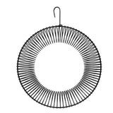 songbird  Whole Peanut Black Wreath Feeder for Squirrels and Blue Jays Hanging Peanut Wreath Feeder, Round Metal Hanging Bird Feeder for Feeding Birds and Squirrels,