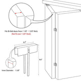 Metal Bifold Door Lock - Double Door Locks Keep Cats&Dogs Out of Closets, Cabinets, Pantry - No Need Install (2PC)