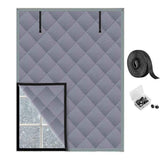 3 Layer 30*56 Inches Winter Insulated Window Curtain-Oxford Thermal Insulated Window Blanket with Fastener-Gray Window Insulation Kit for Winter Keeping Warm