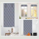 3 Layer 30*56 Inches Winter Insulated Window Curtain-Oxford Thermal Insulated Window Blanket with Fastener-Gray Window Insulation Kit for Winter Keeping Warm