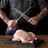 Stainless Steel Lung Remover, Textured Handle, Angled Head, Easy Clean Materials,Lung Scraper of Chicken Processing Equipment, Easily Removes Poultry Lungs,  Handle, Chicken