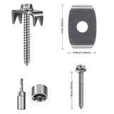 Fence Staples, 304 Stainless Steel Fence Nails for Softwood, Reusable Wire Fence Staples Screws for Mesh and Woven Fencing, 50pcs Fence Fasteners with Wire Fixer Hold Wire Firmly