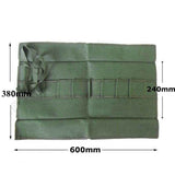 Bonsai Tools Pocket Multifunctional Carrying Roll Bag 10 Pockets Canvas Spanner Wrench Tool Roll Up Storage Bag Organizer Pouches