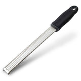 Lemon Zester, Stainless Steel Kitchen Cheese Grater, Plastic Cover Ergonomic Soft Black Handle(black)