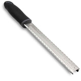 Lemon Zester, Stainless Steel Kitchen Cheese Grater, Plastic Cover Ergonomic Soft Black Handle(black)