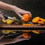 Lemon Zester, Stainless Steel Kitchen Cheese Grater, Plastic Cover Ergonomic Soft Black Handle(black)