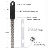 Lemon Zester, Stainless Steel Kitchen Cheese Grater, Plastic Cover Ergonomic Soft Black Handle(black)
