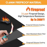 Fireproof Grill Heat Shield to Protect Deck Fence from Grill Heat, Heat Shield for Wood Stove, Stove Wall Protector Fridge, BBQ Grill Mat Accessories Compatible （3*4 ft）