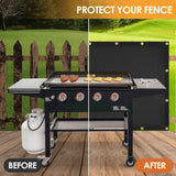 Fireproof Grill Heat Shield to Protect Deck Fence from Grill Heat, Heat Shield for Wood Stove, Stove Wall Protector Fridge, BBQ Grill Mat Accessories Compatible （3*4 ft）