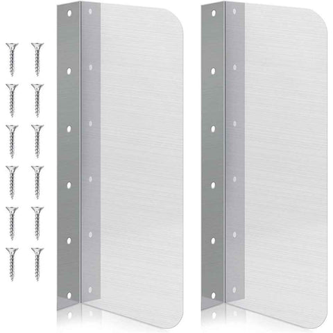 2pcs15 x 6 Inch Stainless Steel Splash Guard Stainless Steel Wall Mount Guard with Screws Screws for Bathroom Sink Side Sink Splash Prep Sinks Protector for Commercial Kitchen Restaurant