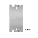 50 Pcs Nail Plates for Wood Studs, 1.5" x 2.5" Cable Wire Protector with Pointed Prongs, Steel Safety Plates, Anti Nail Protection for Protects Plumbing and Wiring