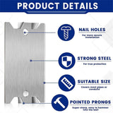 50 Pcs Nail Plates for Wood Studs, 1.5" x 2.5" Cable Wire Protector with Pointed Prongs, Steel Safety Plates, Anti Nail Protection for Protects Plumbing and Wiring