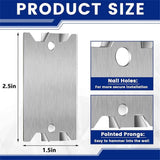 50 Pcs Nail Plates for Wood Studs, 1.5" x 2.5" Cable Wire Protector with Pointed Prongs, Steel Safety Plates, Anti Nail Protection for Protects Plumbing and Wiring