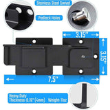 7.5" Flip Gate Latch Lock with Padlock Holes, 4mm Heavy Duty Aluminum Alloy Door Latch for Outdoor Wooden Fence, Swing and Sliding Open Gate, Double Gate, Barn Door, Shed, Vinyl Fence, Yard