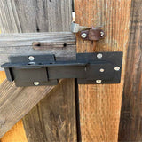 7.5" Flip Gate Latch Lock with Padlock Holes, 4mm Heavy Duty Aluminum Alloy Door Latch for Outdoor Wooden Fence, Swing and Sliding Open Gate, Double Gate, Barn Door, Shed, Vinyl Fence, Yard
