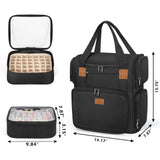 Nail Polish Organizer, Nail Polish Storage Holds 84 Bottles, Nail Organizers and Storage Bag Travel Case -Black