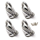 Spring Snap Attach Rope Hook, SS 316 Fender Spring Fending Hook Marine Clothes Boat Hardware (4pcs)