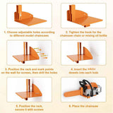 Chainsaw Holder, Chainsaw Wall Mount for MS250, MS251, MS170, MS171, MS172 Heavy Duty Chainsaw Rack Garage Storage Holder Chain Saw Display