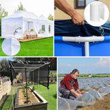 32 Pcs PVC Pipe Clips Pool Cover Clamps for Above Ground Pool Greenhouses, Row Covers, Garden, Shelters, Bird Protection, 2.4 Inch Long(for 3/4 Inch PVC Pipe,White)