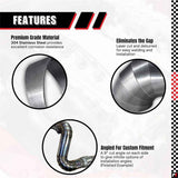 304 Stainless Steel Pie Cuts, 3'' Exhaust Pipe with Laser Cut 5 Pcs（polishing） Unwelded, Laser-Cut & Polished for High-Flow Performance 5pcs
