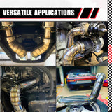 304 Stainless Steel Pie Cuts, 3'' Exhaust Pipe with Laser Cut 5 Pcs（polishing） Unwelded, Laser-Cut & Polished for High-Flow Performance 5pcs